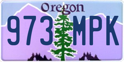 OR license plate 973MPK