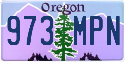 OR license plate 973MPN