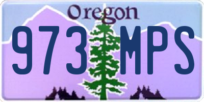 OR license plate 973MPS