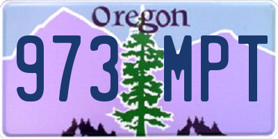 OR license plate 973MPT