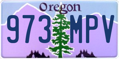 OR license plate 973MPV