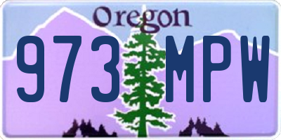 OR license plate 973MPW