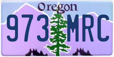 OR license plate 973MRC