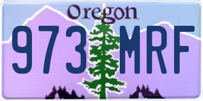 OR license plate 973MRF