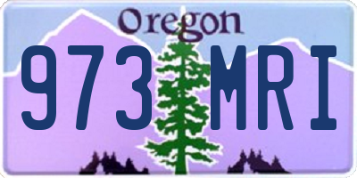 OR license plate 973MRI