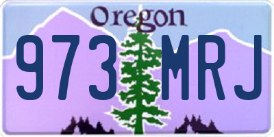 OR license plate 973MRJ