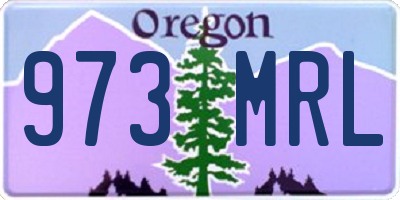 OR license plate 973MRL