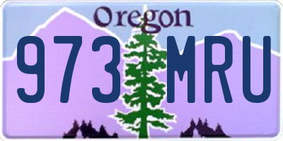 OR license plate 973MRU