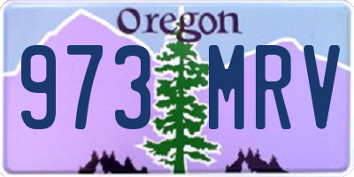 OR license plate 973MRV