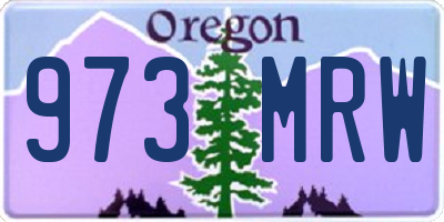 OR license plate 973MRW