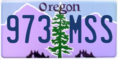 OR license plate 973MSS