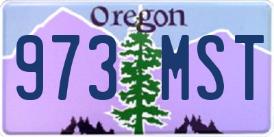 OR license plate 973MST