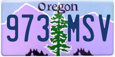 OR license plate 973MSV