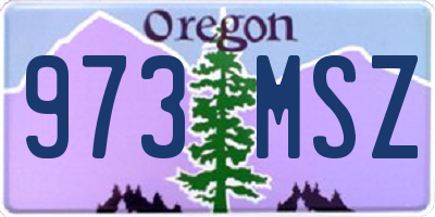 OR license plate 973MSZ