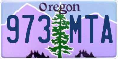 OR license plate 973MTA