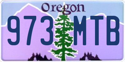 OR license plate 973MTB