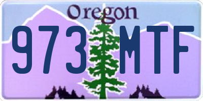 OR license plate 973MTF