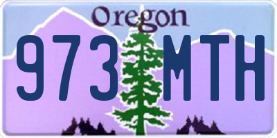 OR license plate 973MTH