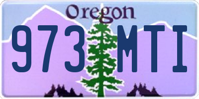 OR license plate 973MTI