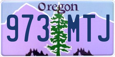 OR license plate 973MTJ