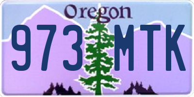 OR license plate 973MTK
