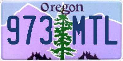 OR license plate 973MTL