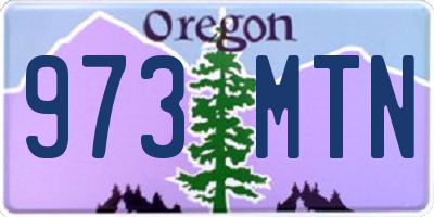 OR license plate 973MTN