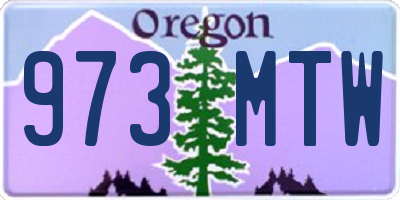 OR license plate 973MTW