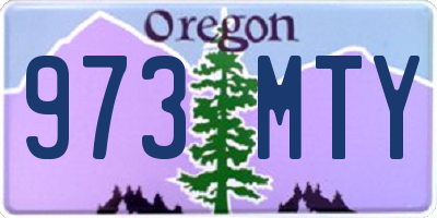 OR license plate 973MTY