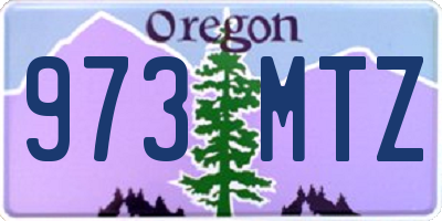 OR license plate 973MTZ