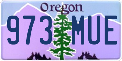 OR license plate 973MUE