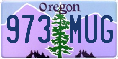 OR license plate 973MUG