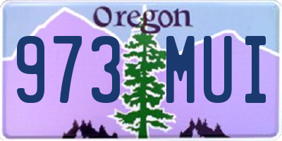 OR license plate 973MUI