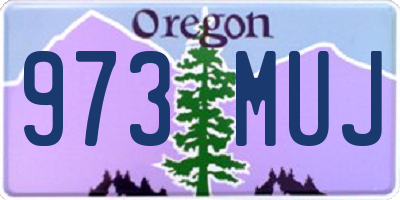 OR license plate 973MUJ