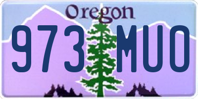 OR license plate 973MUO