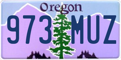 OR license plate 973MUZ