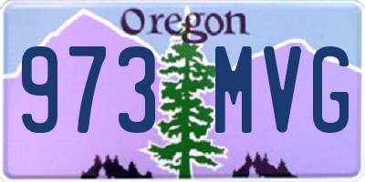 OR license plate 973MVG