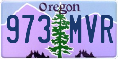 OR license plate 973MVR