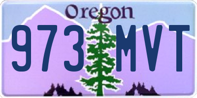OR license plate 973MVT