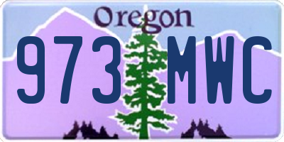 OR license plate 973MWC