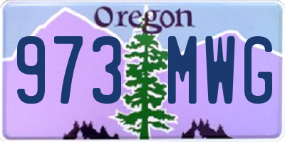 OR license plate 973MWG