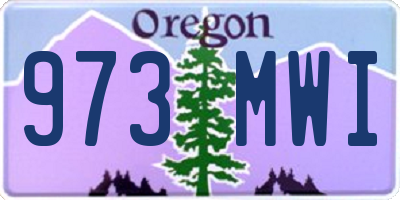 OR license plate 973MWI