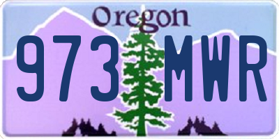 OR license plate 973MWR