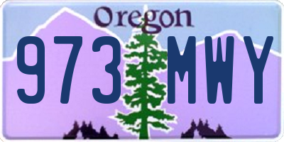 OR license plate 973MWY
