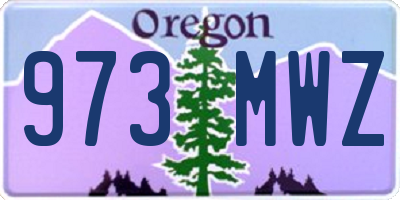 OR license plate 973MWZ