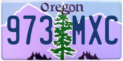 OR license plate 973MXC