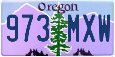 OR license plate 973MXW