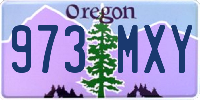 OR license plate 973MXY