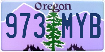 OR license plate 973MYB