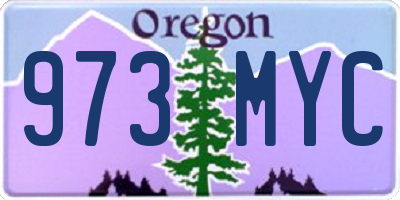 OR license plate 973MYC
